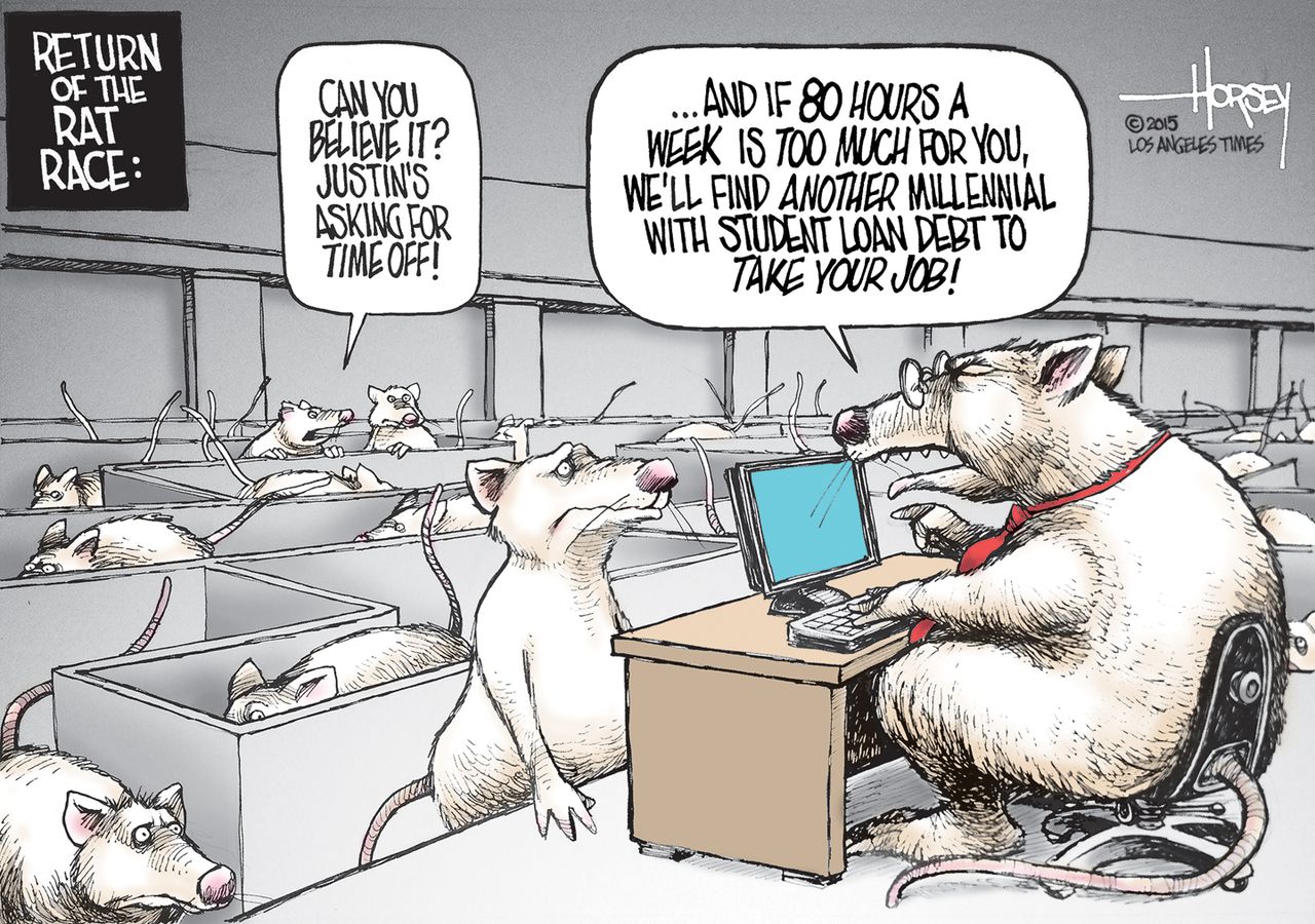 Editorial cartoon U.S. College Graduates