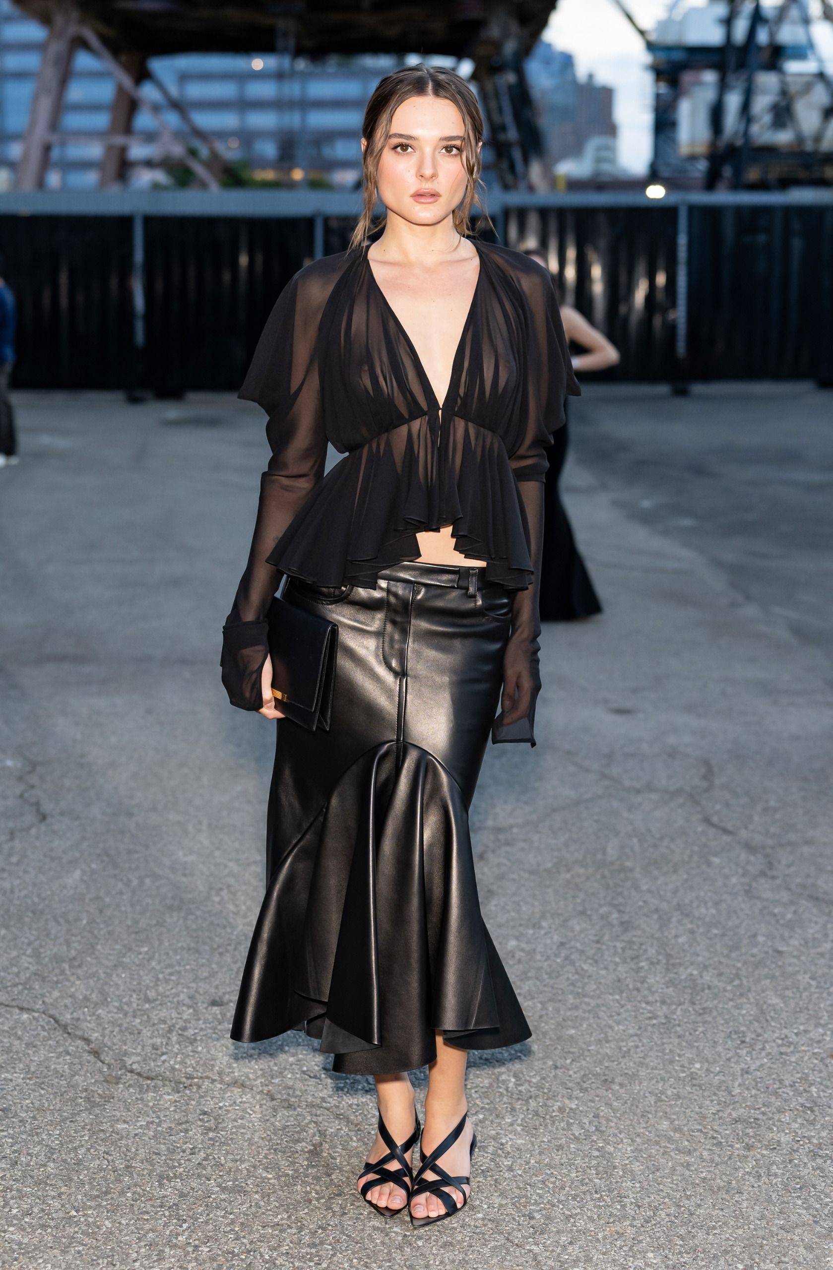 Charlotte Lawrence at the Khaite S/S 27 NYFW show