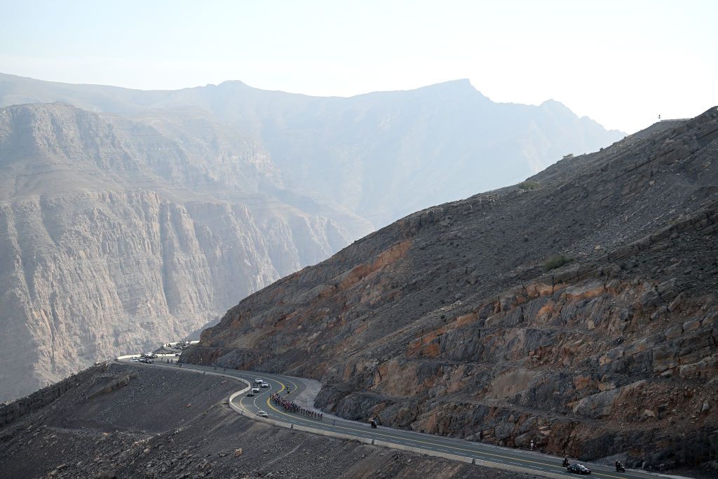 The views across the Jebel Jais finish at the UAE Tour