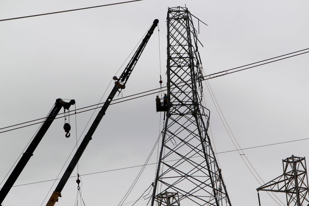 A power line in Puerto Rico. 