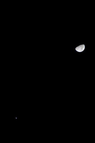 Moon and Jupiter over Bella Vista, Arkansas 