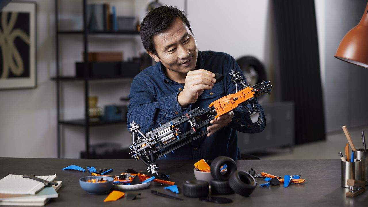 Lego McLaren F1 on shelf
