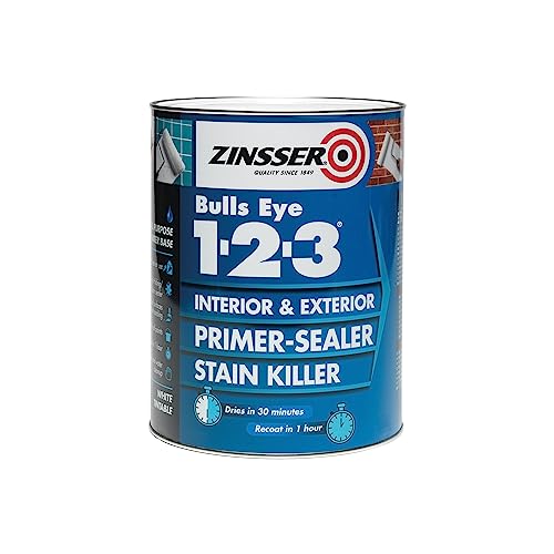 Zinsser Bullseye 1-2-3 Primer-Sealer & Stain Killer 5 Litre White : Amazon.co.uk: Diy & Tools