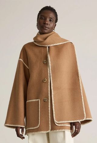 Quince Double-Faced Merino Wool Scarf Coat