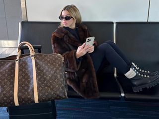 Influencer Kit Keenan at the airport