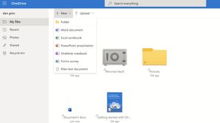 OneDrive's user interface