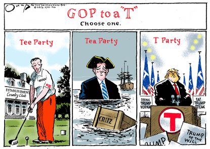 Political Cartoon U.S. GOP Decision 2016