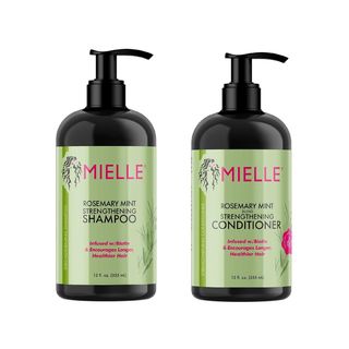 Mielle, Rosemary Mint Strengthening Shampoo and Conditioner Set