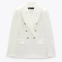 Double Breasted Textured Weave Jacket, $99.90 (£69.99) | Zara