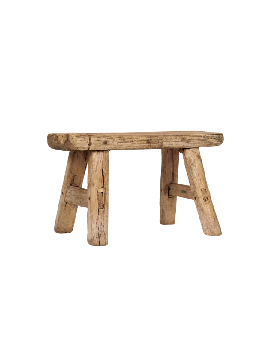 Mini Elm Wood Stool