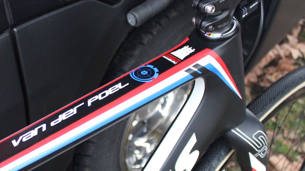 Mathieu Van Der Poel's name adorns the toptube
