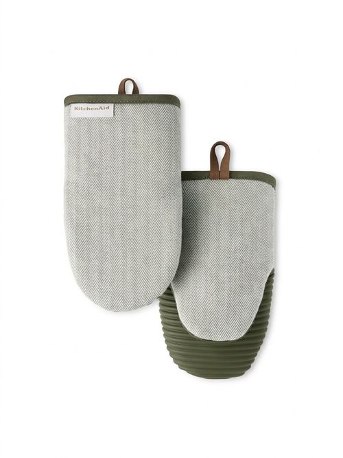 Herringbone Ribbed Soft Silicone Mini Oven Mitts 