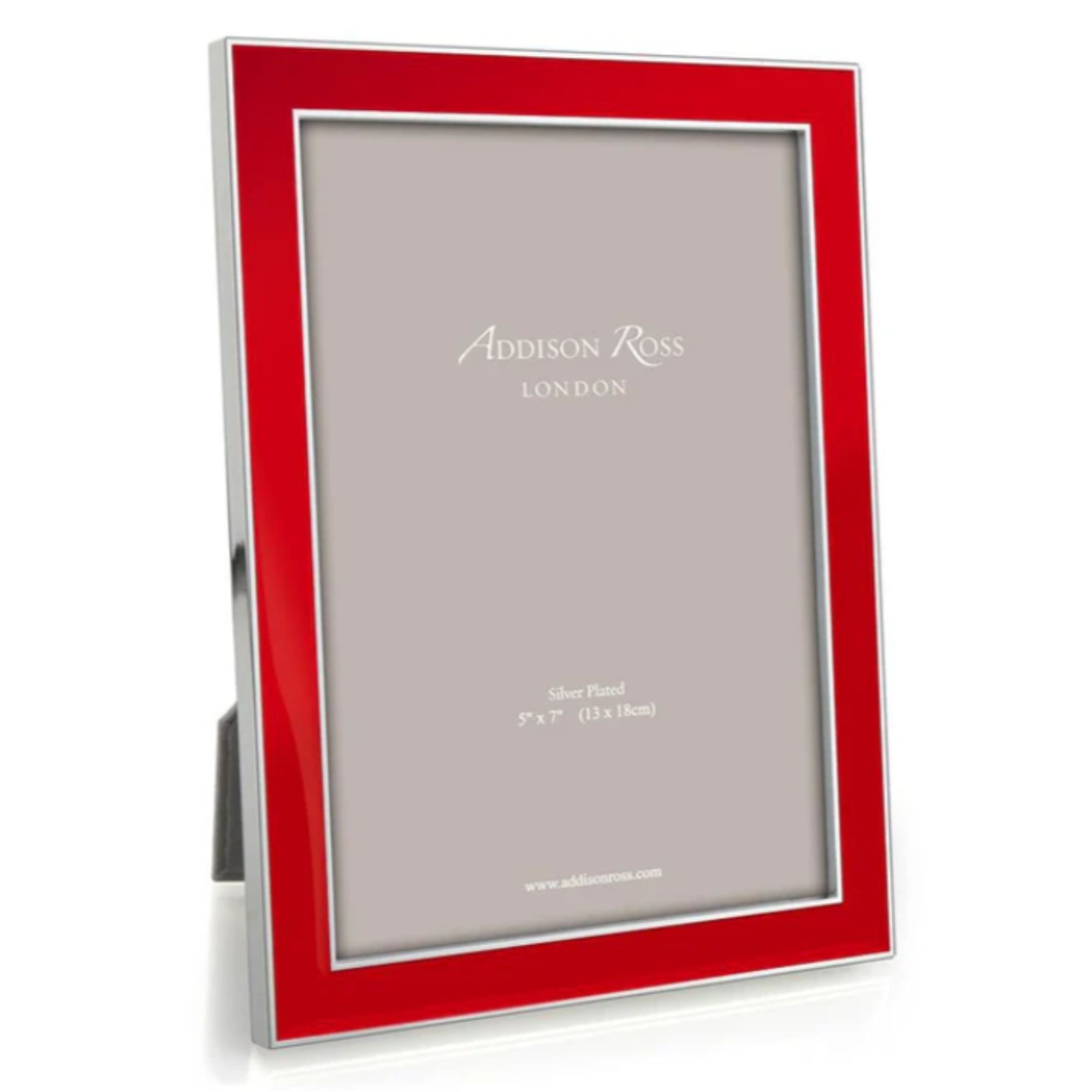 Red Enamel &amp;amp; Silver Frame