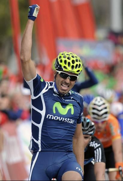 Francisco Ventoso (Movistar) is ecstatic about his stage victory at the Ruta del Sol.