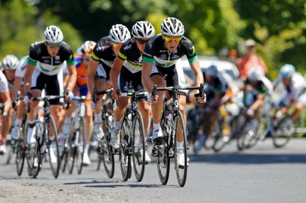 Wesley Sulzberger leads the green train.