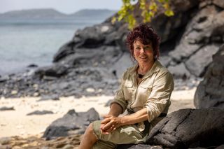 Ruby Wax Cast Away on Channel 5 sees the comedian stranded on a deserted island (apart from her photographer and camera team of course).