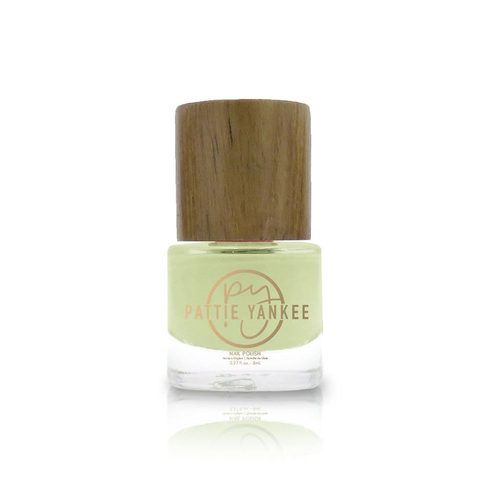Pattie Yankee Products Nail Polish, Vegan, 22-Free Formula, Cruelty Free, Non-Toxic, Nail Hydrating Polish (calming Muted Green)