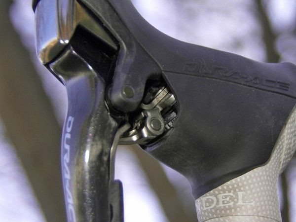 The shifter internals are dangerously exposed to the elements