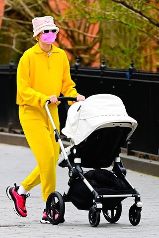 Gigi Hadid Wore a Sunshine Yellow Outfit on a Walk With Khai | Marie Claire
