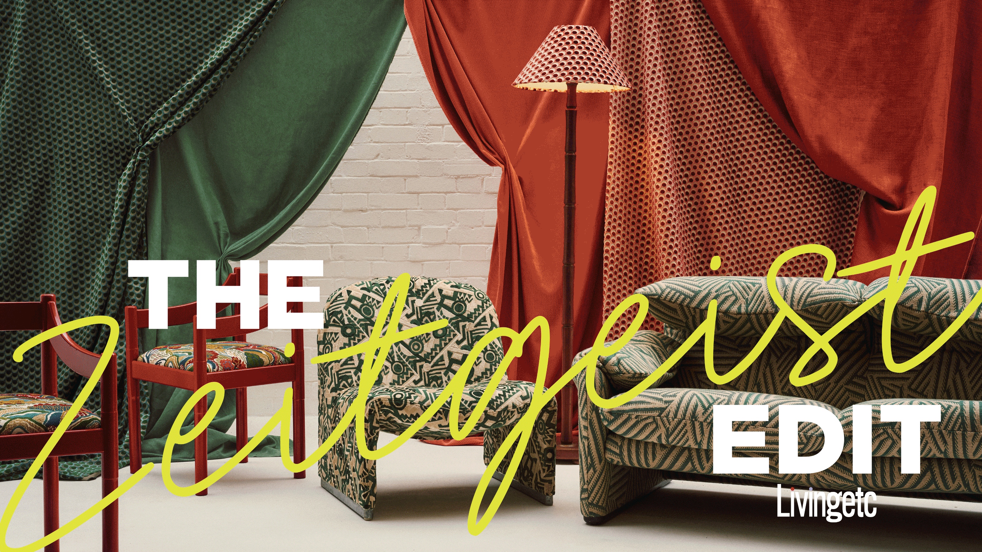a revolving gif of interiors, a canal boat, a green tile, the exterior of a mansion, and a table lamp in a shadowy place