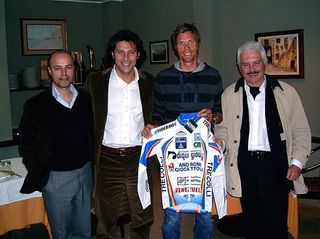 Danilo Hondo with Gianni Savio and Marco Bellini