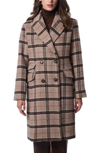 Plaid Double Breasted Coat