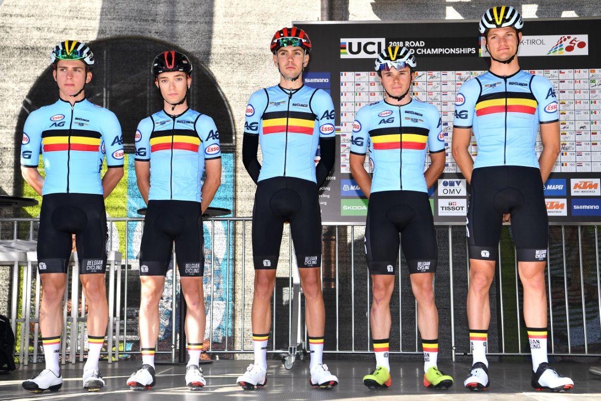 Bjorn Lambrecht and a strong Belgian team at the under-23 Worlds road race.