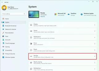 Windows 11 Storage settings