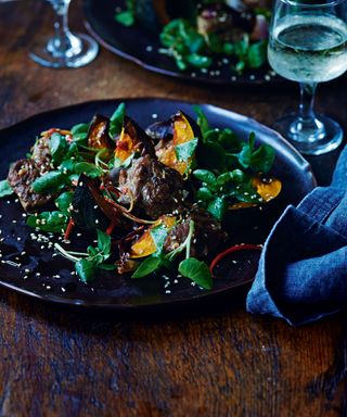 baked lamb with pumpkin