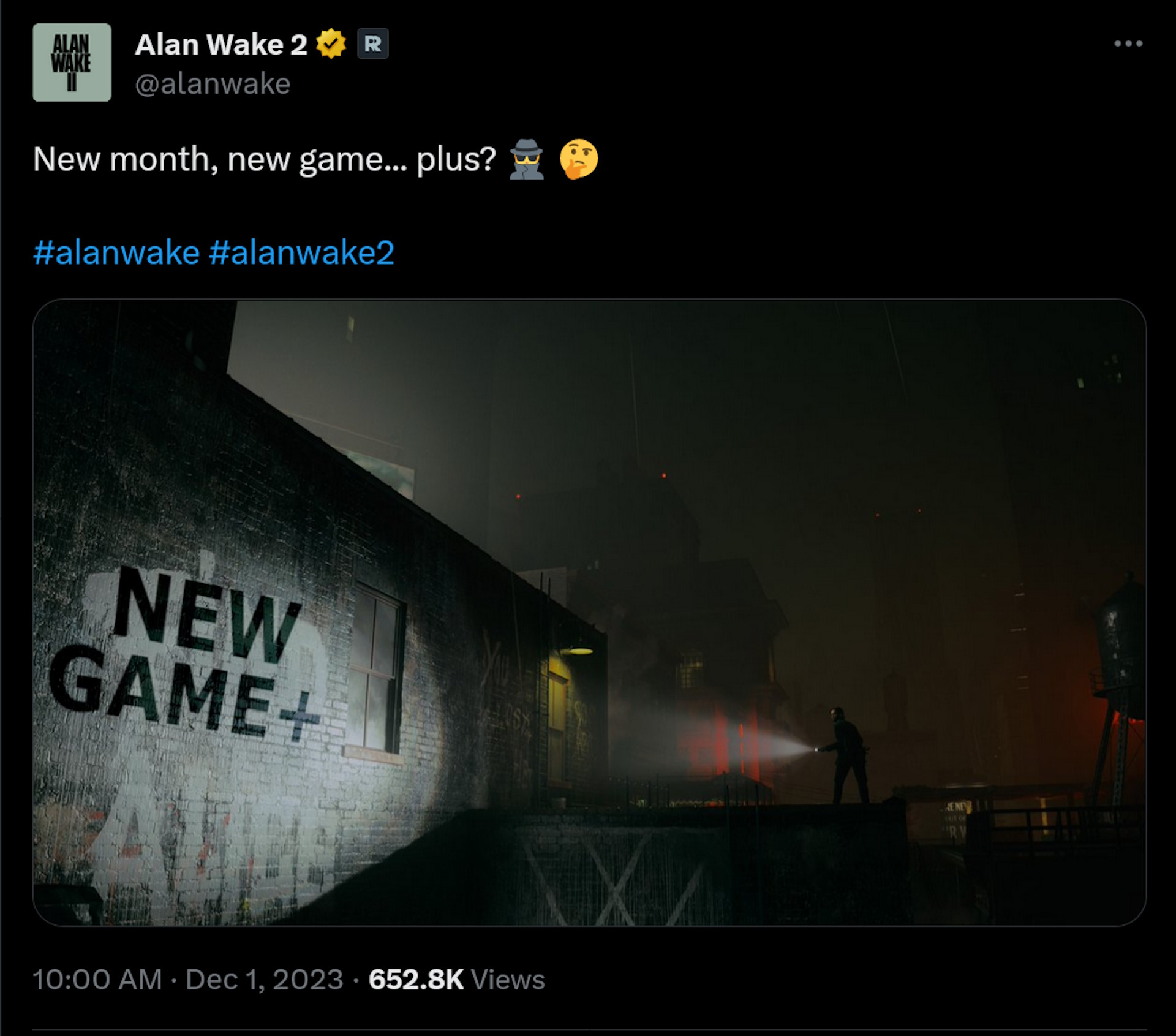 Alan Wake 2 is Now 'Playable From Start to Finish', Remedy Entertainment  Confirms