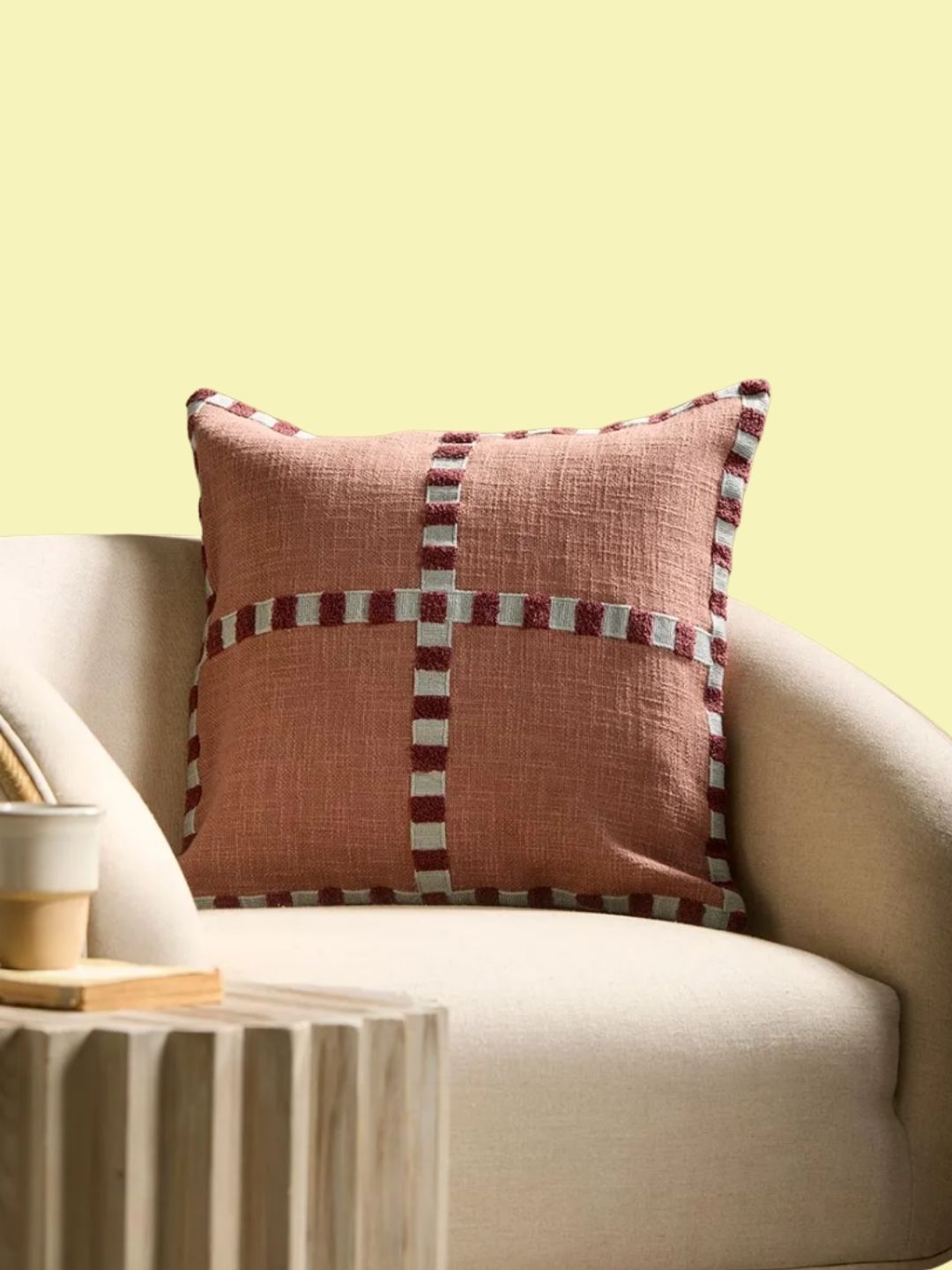 Cox &amp;amp; Cox, Kruis Cotton Cushion Cover