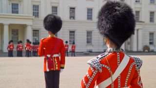 The King's Guards in their bearskins