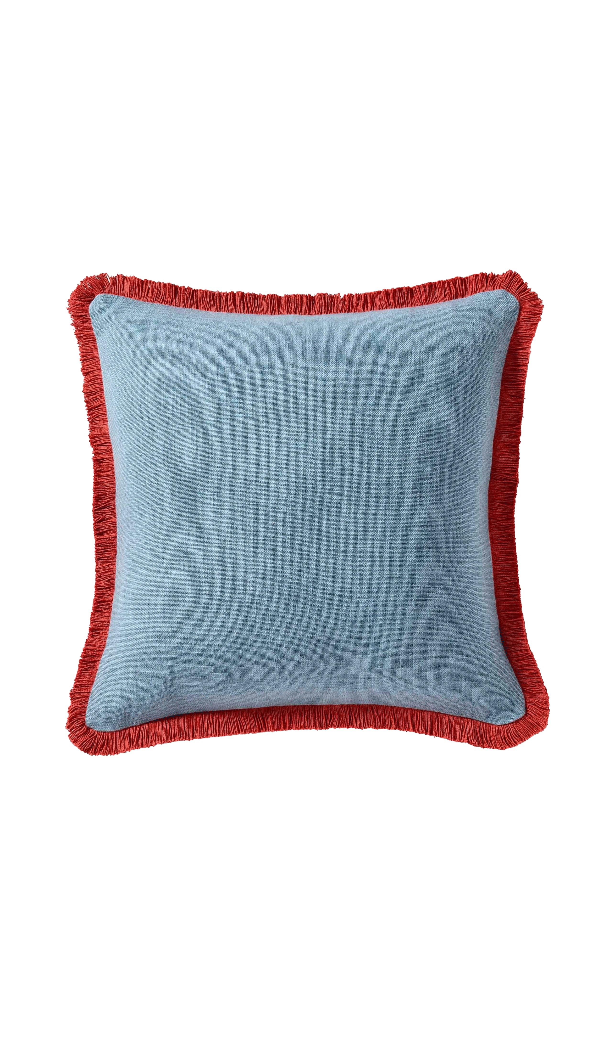 Contrast Edge Tufted Cushion Cover - Blue/ Red