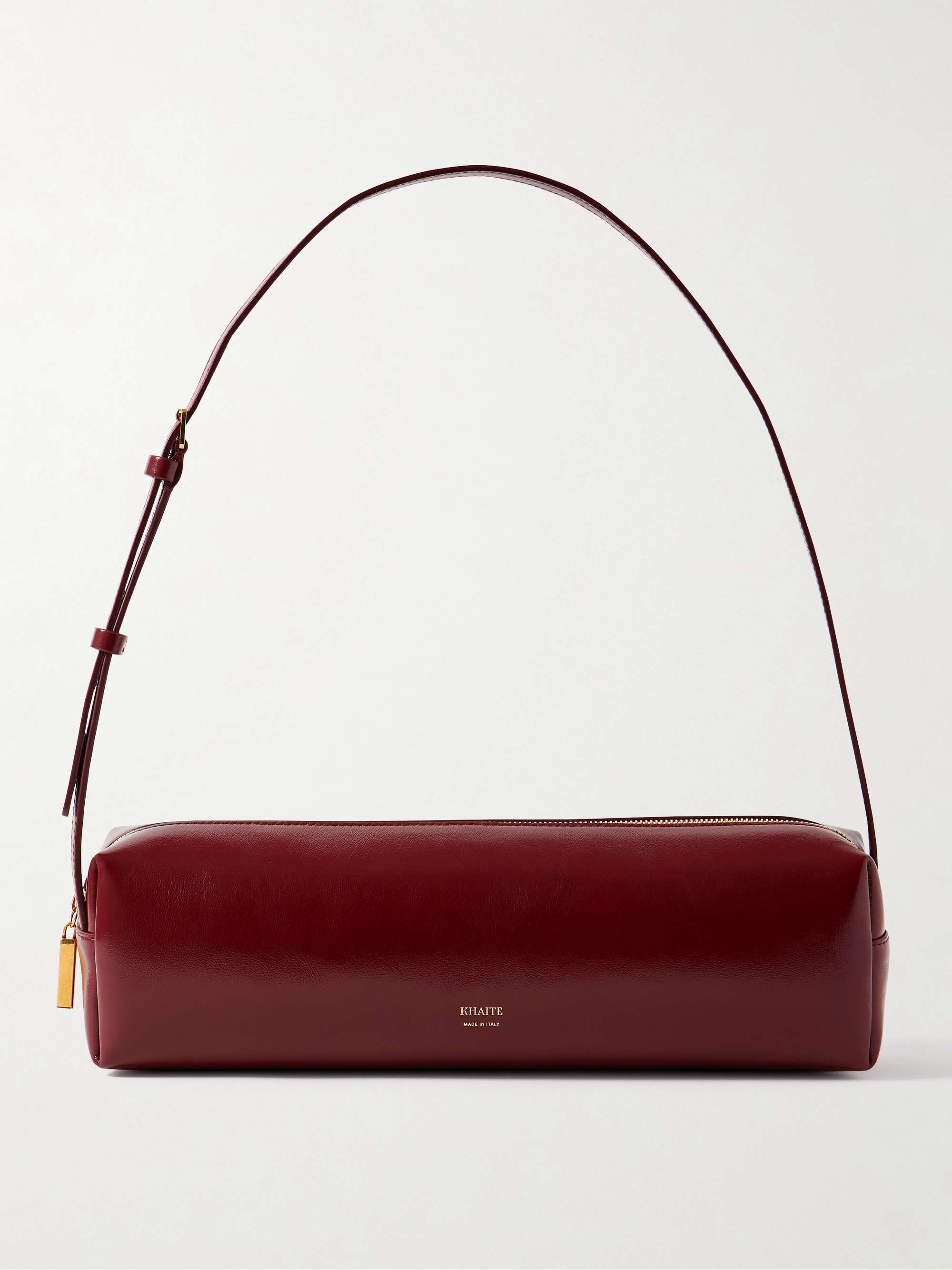 Kye Glossed-Leather Shoulder Bag