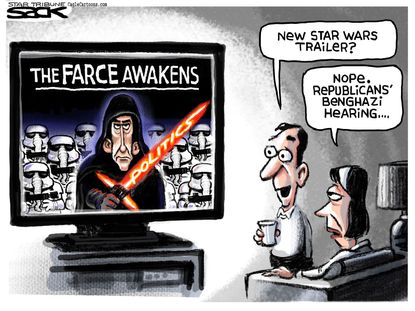 Political cartoon U.S. Benghazi Star Wars