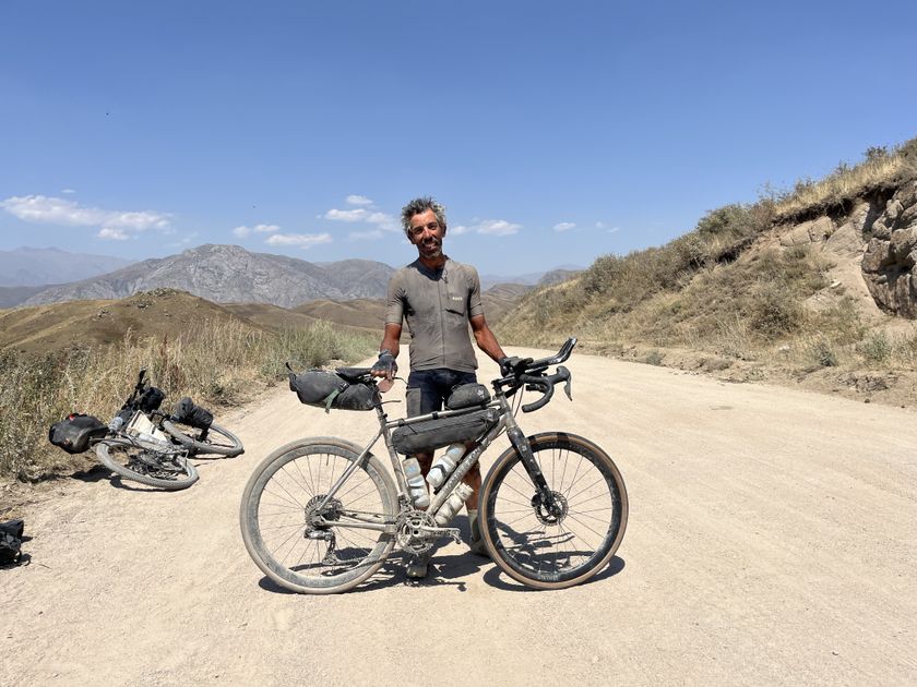 Sofiane Sehili during his EurAsia Record attempt