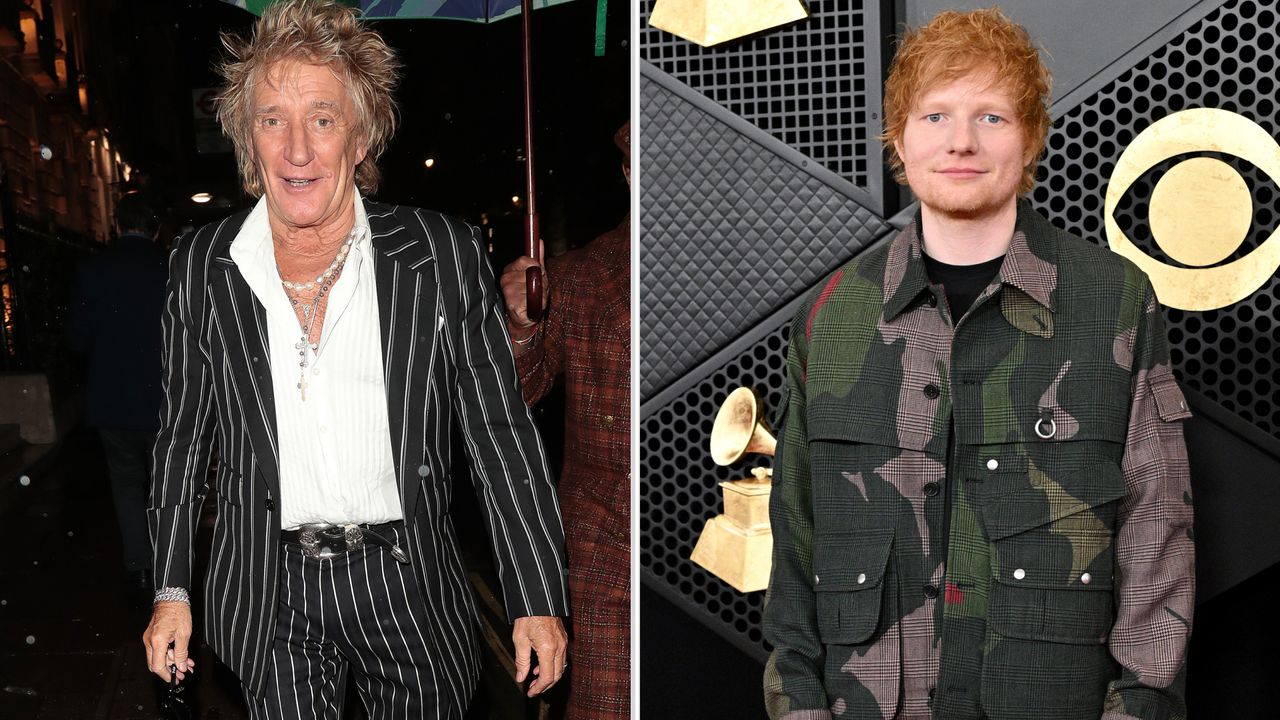 Rod Stewart and Ed Sheeran