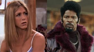 Jennifer Aniston on Friends and Jamie Foxx on They Cloned Tyrone.