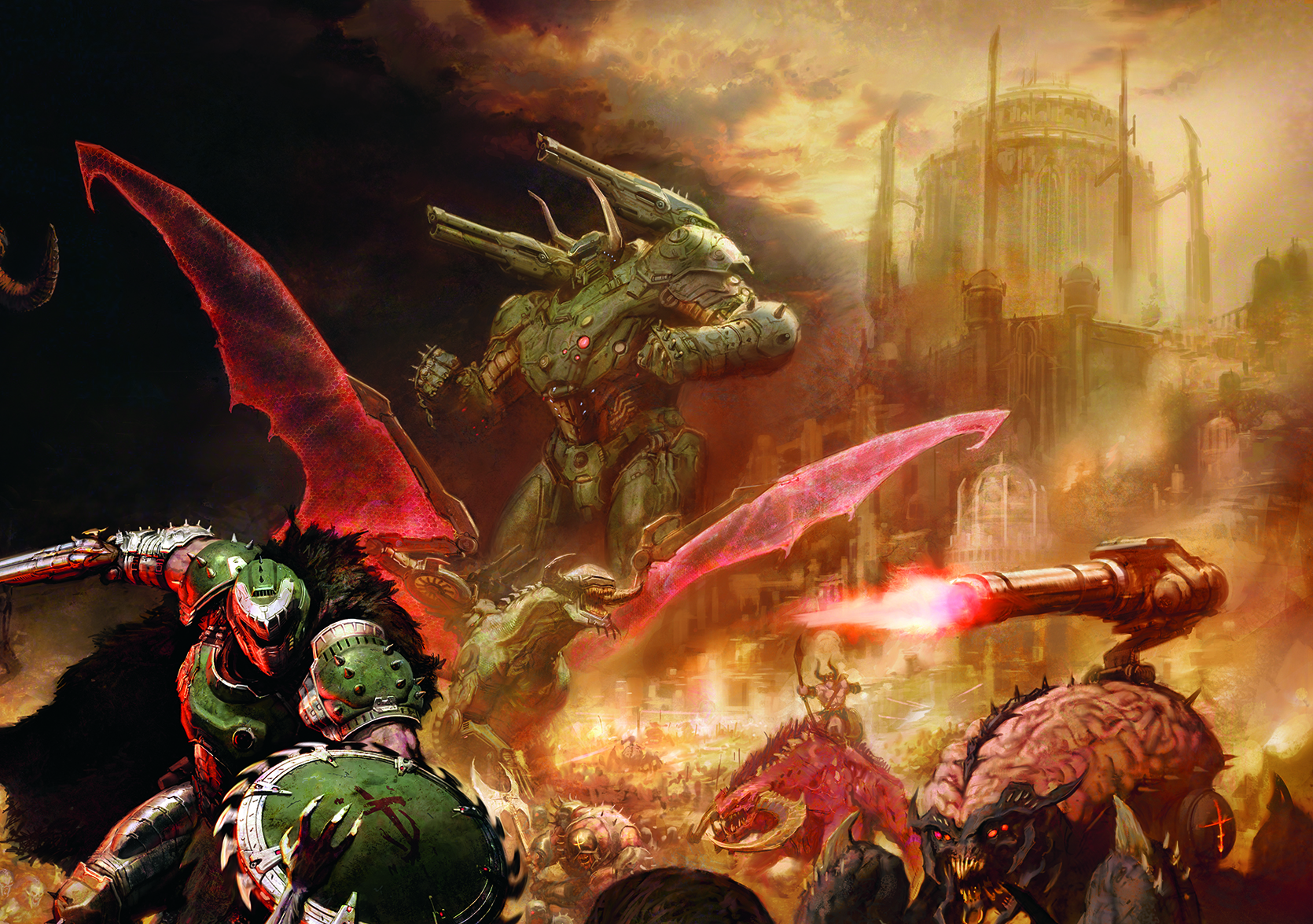 Doom the Dark Ages cover art tutorial