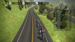 A shot of stage 1 of the Virtual Tour de France