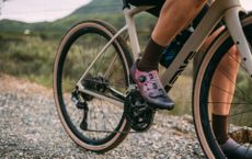 The Shimano RX8 gravel shoe in limited "Twilight" edition