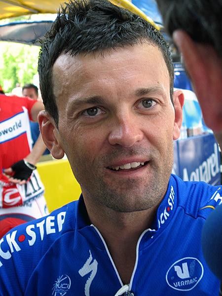 C&eacute;dric Vasseur (Quickstep-Innergetic) interviewed at the start.