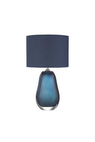 5A Fifth Avenue Alston Navy Glass Lamp, £149