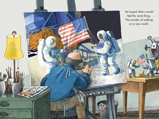 Bean illustrated his journey to the lunar surface a few years after returning to Earth.