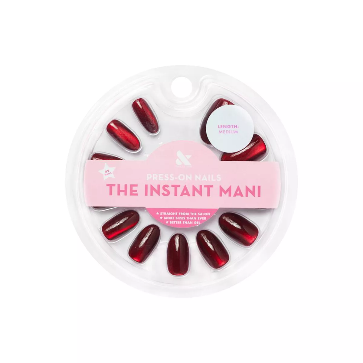 Olive U0026#38; June Press-On Fake Nails - Oval Medium - Velvet - 42ct