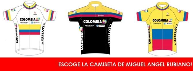 The jersey choices on offer to fans to decide which jersey Miguel &Aacute;ngel Rubiano will wear this season