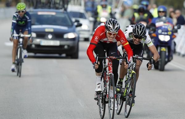 It was a close sprint between Ben Hermans (RadioShack) and Arkaitz Duran (Geox-TMC)
