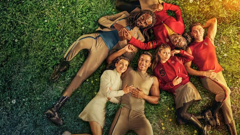 A promotional image featuring the cast of Star Trek: Starfleet Academy