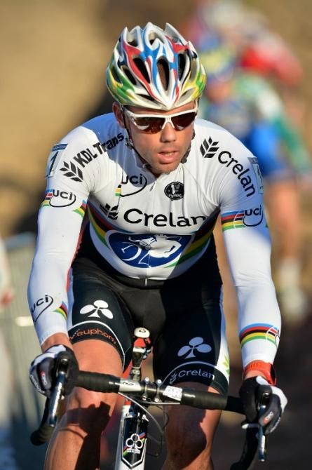Belgian Sven Nys was racing in his rainbow striped world champion's jersey