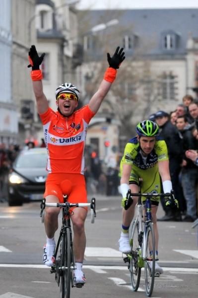 And after 172km it was Cedric Pineau on top at Paris-Troyes.